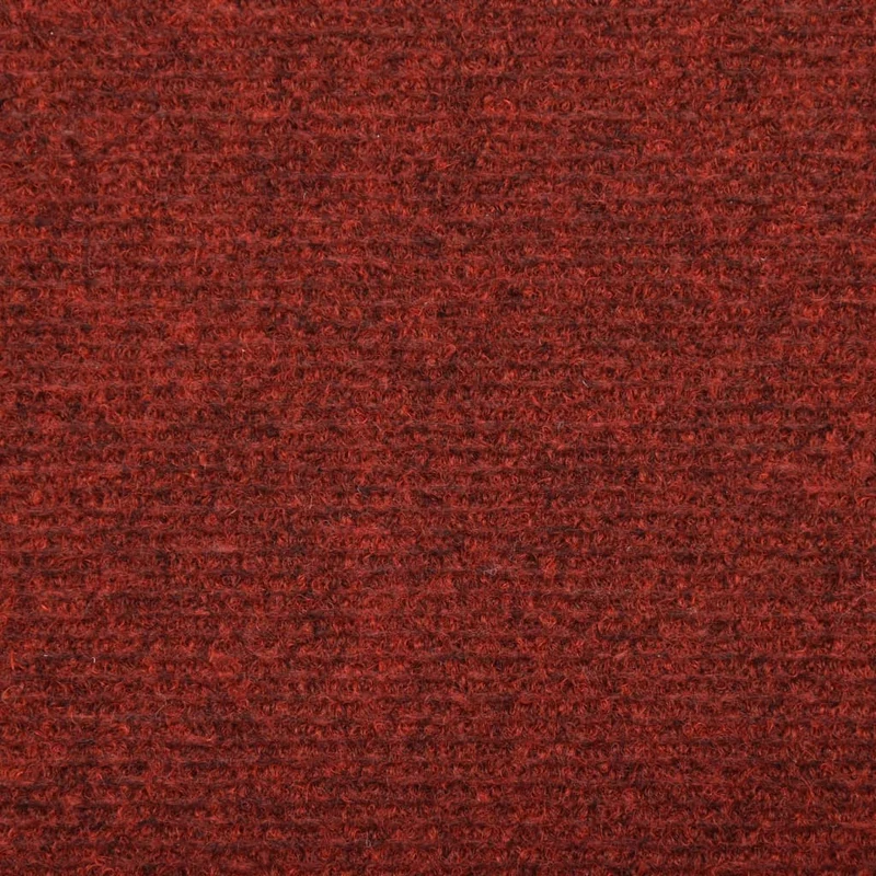 Tapis d'escalier 15 pièces Tissu aiguilleté 65x25 cm Rouge DEC023808