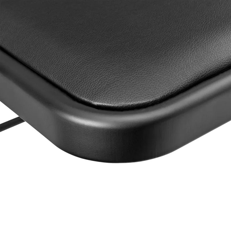 Lot de 6 chaises de bureau chaise de conférence visiteur en synthétique et métal noir pliable 03_0005807