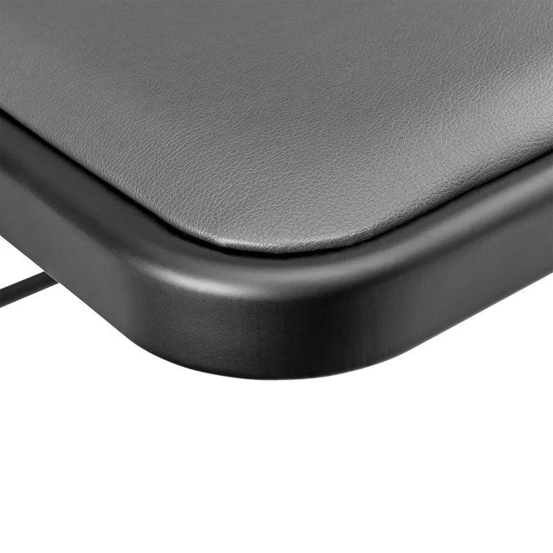 Lot de 6 chaises de bureau conférence visiteur pliable en synthétique gris et métal noir 03_0005806