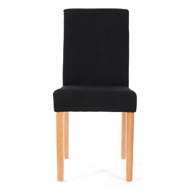 Lot de 2 chaises de salle à manger cuisine en tissu gris anthracite pieds en bois clair design moderne 04_0002082