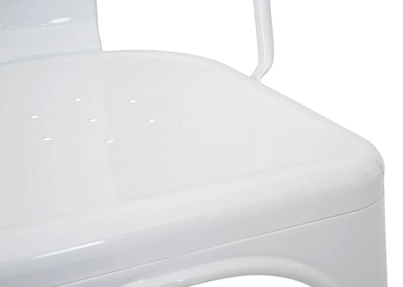 4x chaises de salle à manger cuisine bistro design industriel en métal blanc empilable 04_0000546
