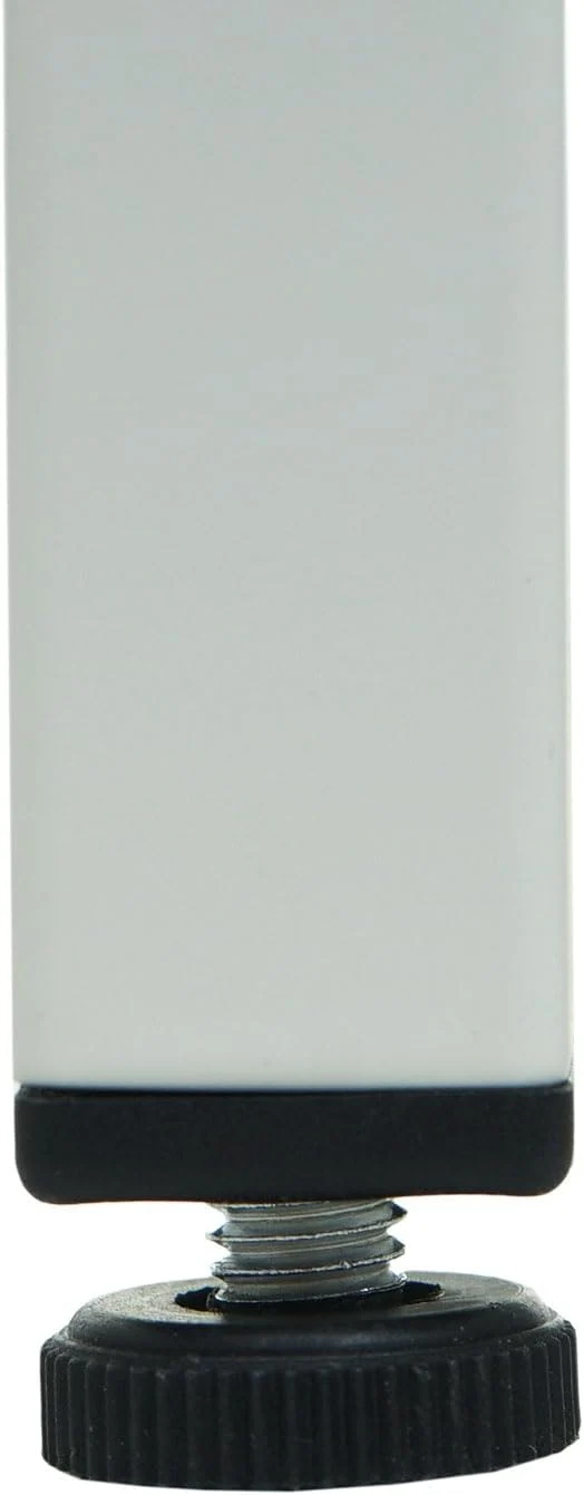 Petit meuble de rangement table de chevet 2 niveaux tôle d'acier laminée blanc plateau MDF 63x40x40 cm MED04081