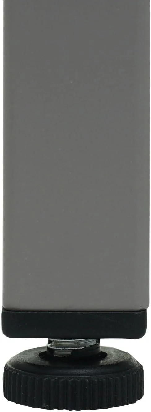 Petit meuble de rangement table de chevet 2 niveaux tôle d'acier laminée gris plateau MDF 63x40x40 cm MED04080