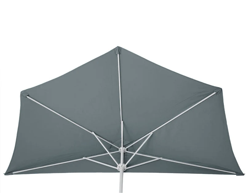 Demi parasol semi-circulaire balcon terrasse UV 50+ polyester/aluminium 3kg avec une portée de 300 cm anthracite sans support 04_0003897