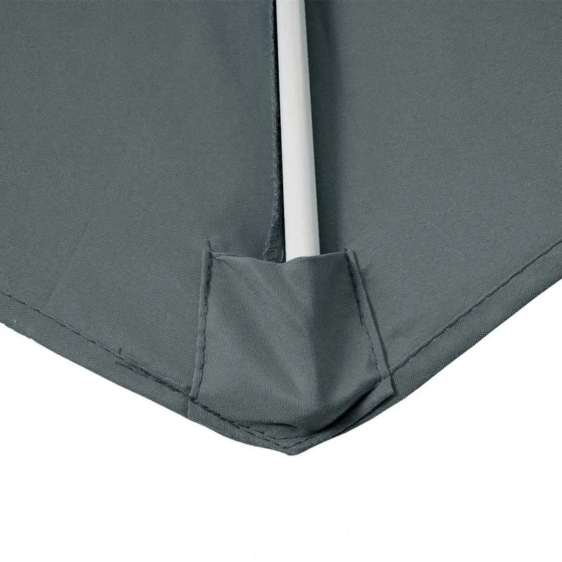 Demi parasol semi-circulaire balcon terrasse UV 50+ polyester/aluminium 3kg avec une portée de 300 cm anthracite sans support 04_0003897