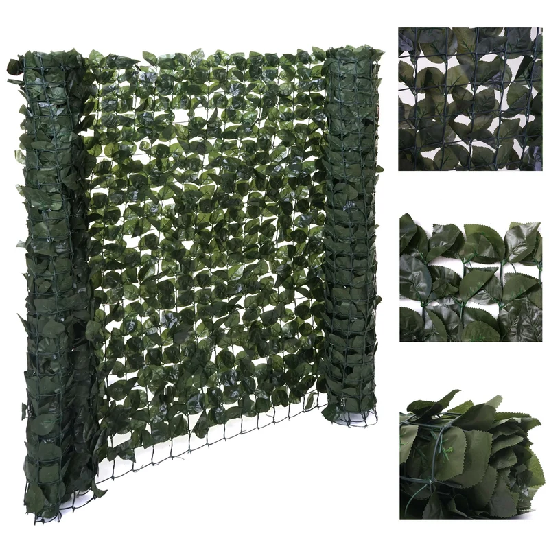 Brise-vue pour balcon pare-vue haie revêtement de protection contre le vent pour clôture de terrasse 300x150cm vert foncé 04_0001082