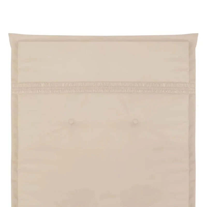 Lot de 2 coussins de chaise de jardin en tissu crème 120x50x3 cm DEC021546