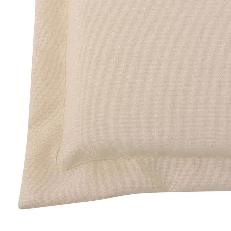 Lot de 2 coussins de chaise de jardin en tissu crème 120x50x3 cm DEC021546
