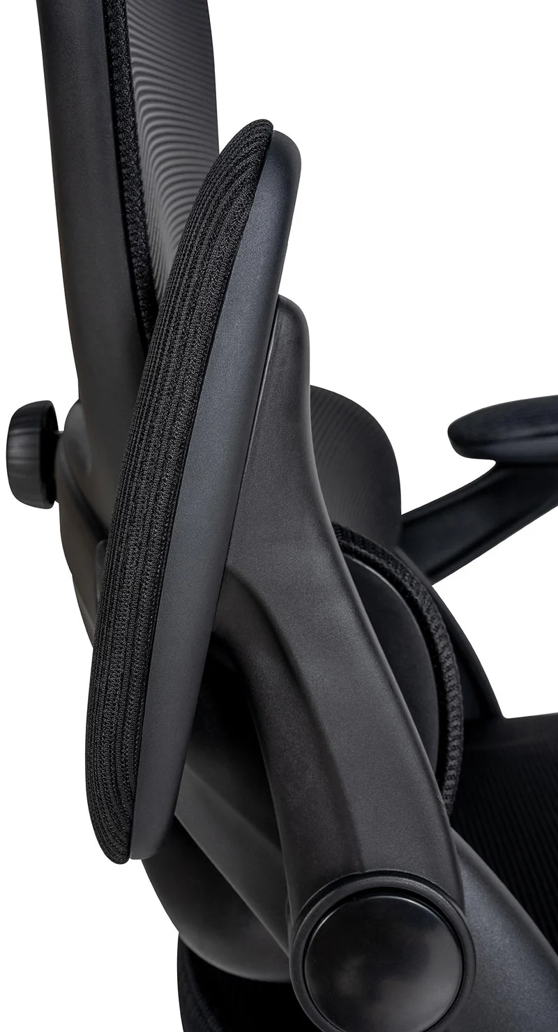 Fauteuil de bureau sur roulettes revêtement en maille respirante noir fonction de basculement BUR10691