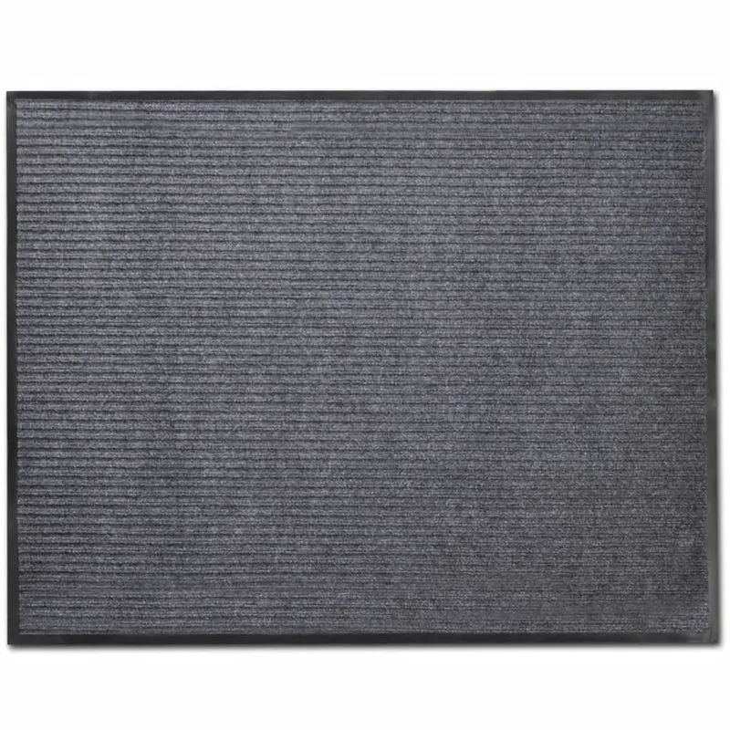 Tapis d'entrée paillasson PVC Gris 90 x 150 cm DEC023123