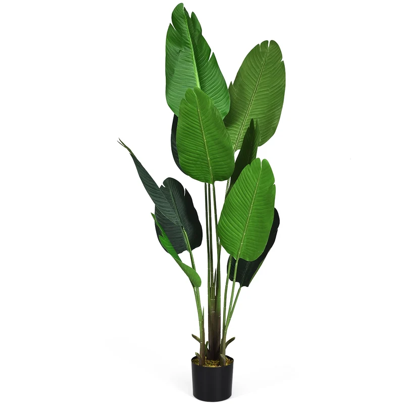 Plante artificiel bananier avec pot 160cm décoration intérieur et extérieur 20_0000959