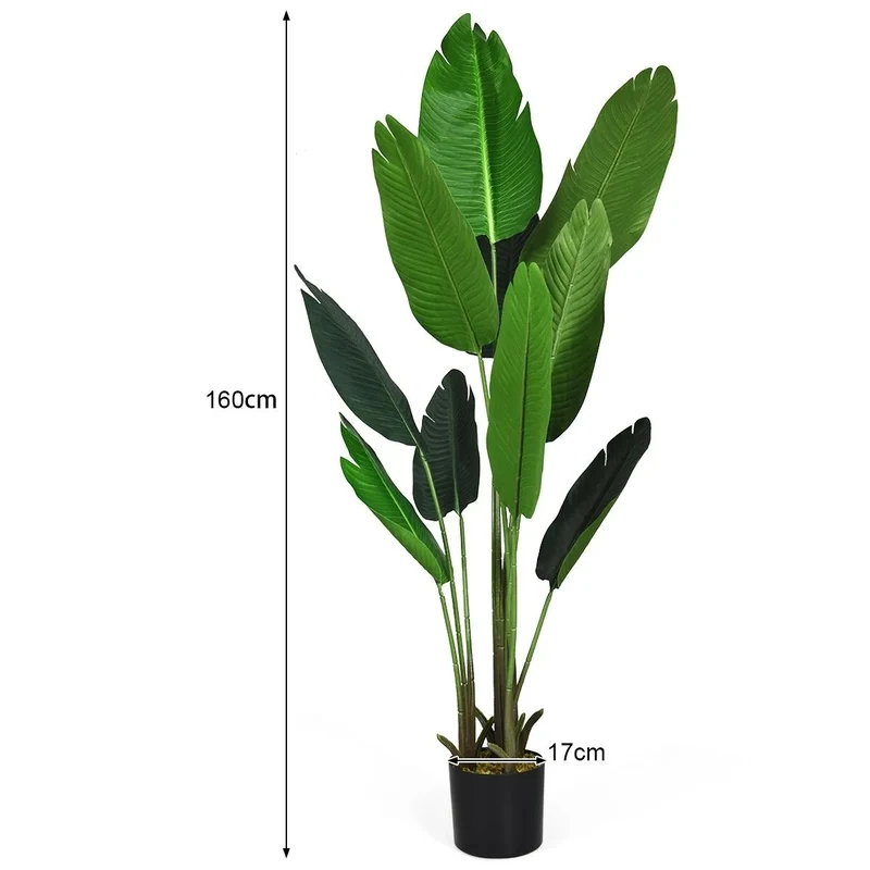 Plante artificiel bananier avec pot 160cm décoration intérieur et extérieur 20_0000959
