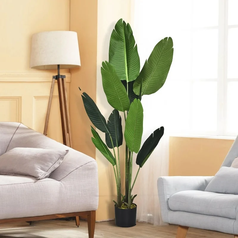 Plante artificiel bananier avec pot 160cm décoration intérieur et extérieur 20_0000959