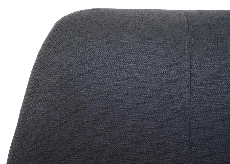Chaise de salle à manger fauteuil de bureau en tissu gris foncé en acier design pivotant rétro et moderne 04_0002271
