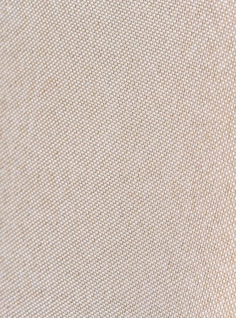 Chaise de salle à manger fauteuil de bureau sans roulette assise en tissu crème pieds en bois FAL10548