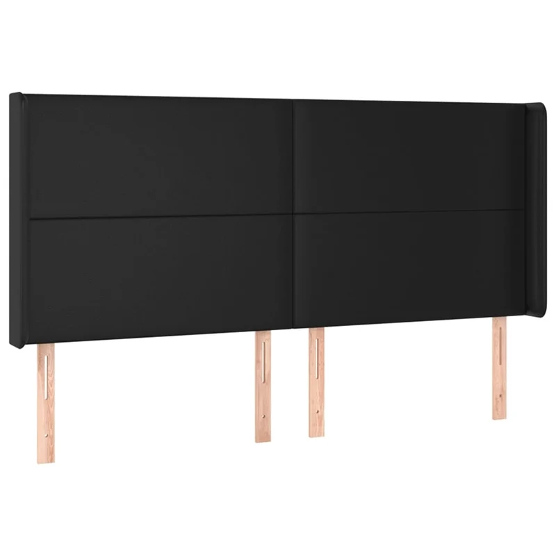 Cadre de lit LED avec sommier tête de lit matelas 200x200cm synthétique noir TDL0209137