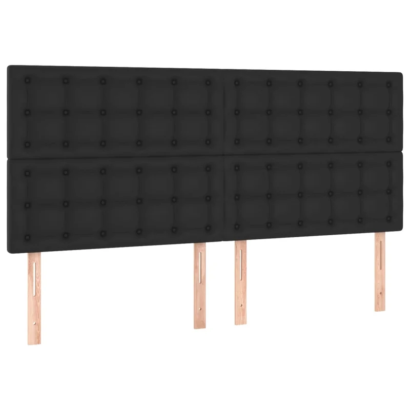 Cadre de lit LED avec sommier tête de lit matelas 200x200cm synthétique noir TDL0209135