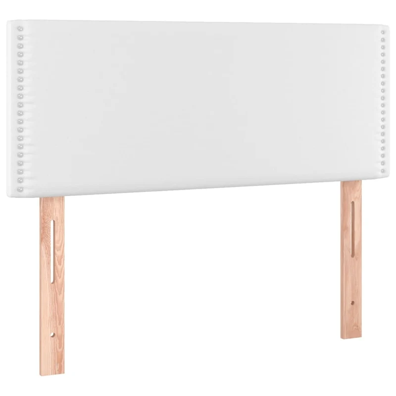 Cadre de lit LED avec sommier tête de lit matelas 120x200 cm synthétique blanc TDL0208728
