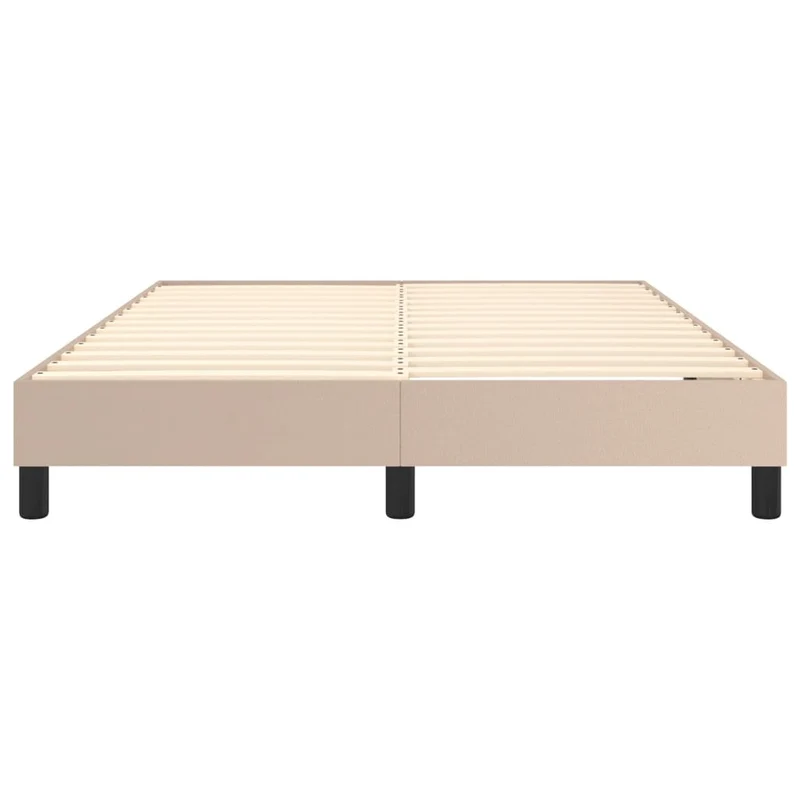 Sommier à lattes sur pieds cadre de lit 140x200 cm synthétique marron clair TDL0207292