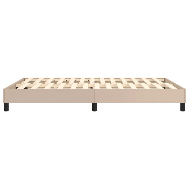 Sommier à lattes sur pieds cadre de lit 140x200 cm synthétique marron clair TDL0207292