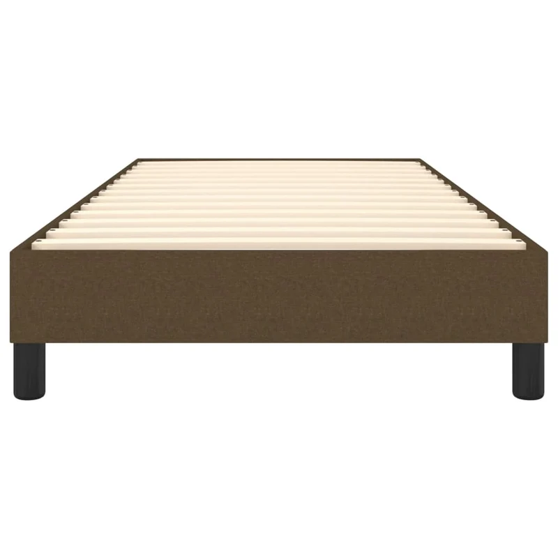 Sommier à lattes sur pieds cadre de lit 80x200 cm tissu marron foncé TDL0207053