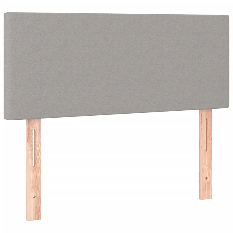 Cadre de lit LED avec sommier tête de lit matelas 80x200cm tissu gris clair TDL0209507