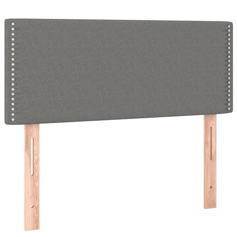 Cadre de lit LED avec sommier tête de lit matelas 90x200cm tissu gris foncé TDL0209377