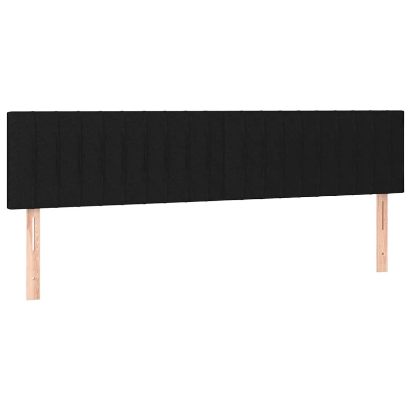 Cadre de lit LED avec sommier tête de lit matelas 160x200 cm tissu noir TDL0209178