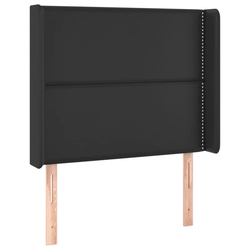 Cadre de lit LED avec sommier tête de lit matelas 90x190 cm synthétique noir TDL0209076