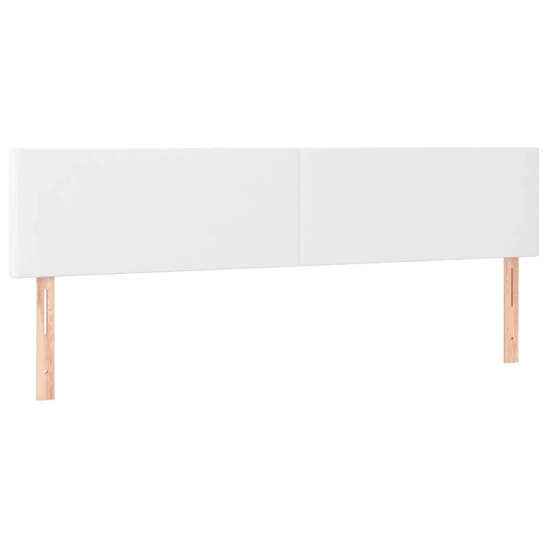 Cadre de lit LED avec sommier tête de lit matelas 180x200 cm synthétique blanc TDL0208718