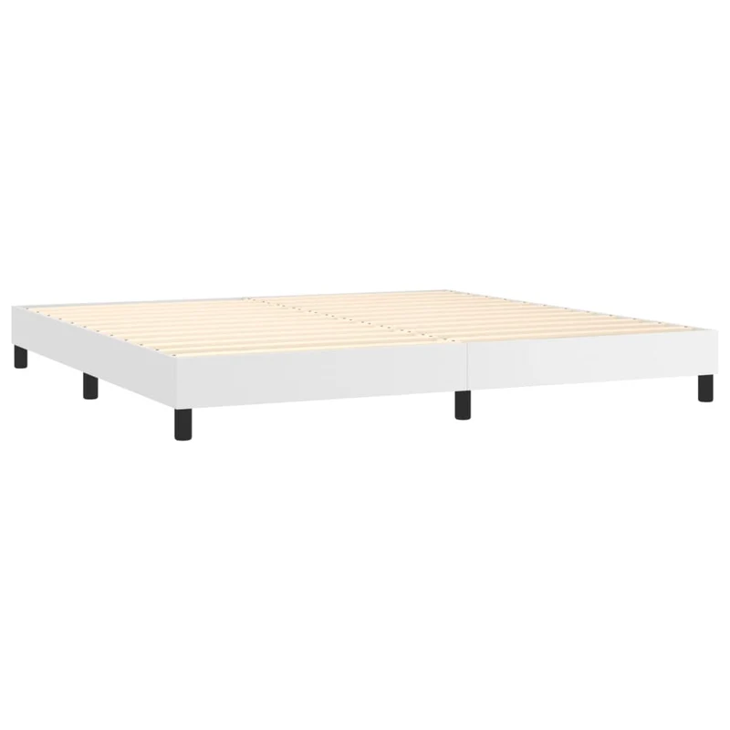Cadre de lit LED avec sommier tête de lit matelas 200x200 cm tissu bleu TDL0208714