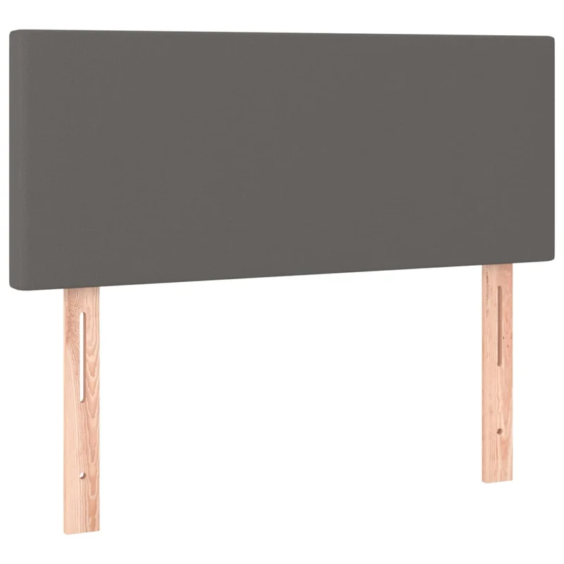 Cadre de lit LED avec sommier tête de lit matelas 100x200 cm synthétique gris TDL0208603