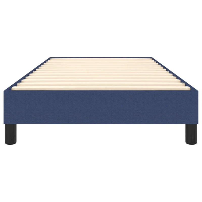 Sommier à lattes sur pieds cadre de lit 90x190 cm tissu bleu TDL0207323
