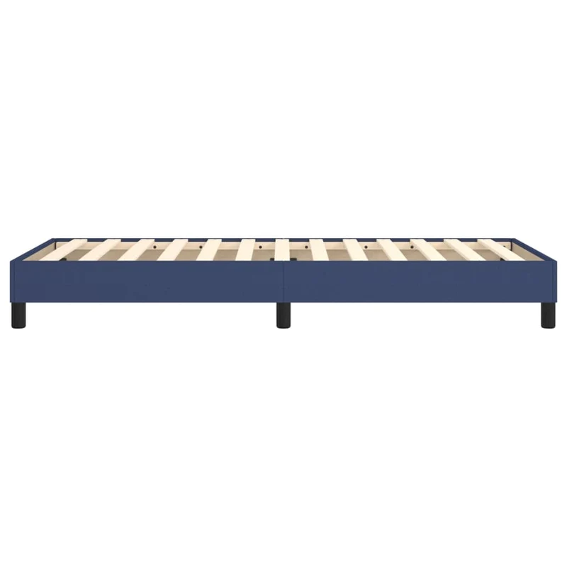 Sommier à lattes sur pieds cadre de lit 90x190 cm tissu bleu TDL0207323