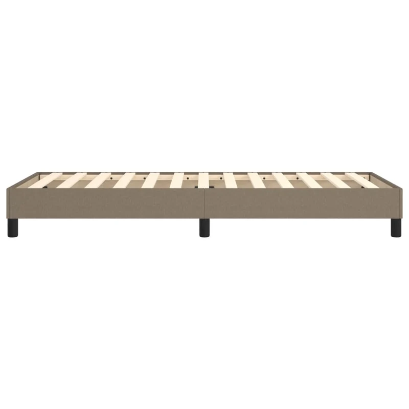 Sommier à lattes sur pieds cadre de lit 90x190 cm tissu taupe TDL0206921