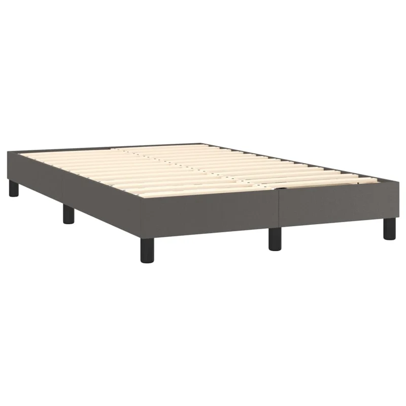 Cadre de lit LED avec sommier tête de lit matelas surmatelas 120x200 cm synthétique gris TDL0207963