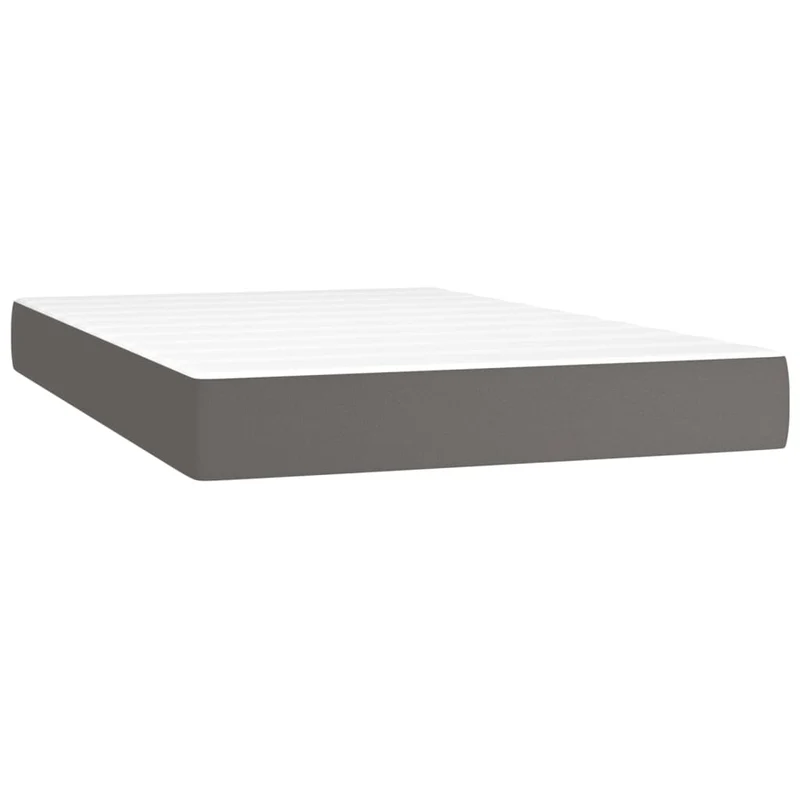 Cadre de lit LED avec sommier tête de lit matelas surmatelas 120x200 cm synthétique gris TDL0207963