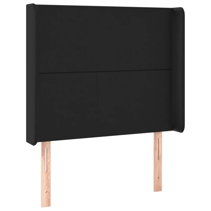 Cadre de lit LED avec sommier tête de lit matelas 80x200 cm synthétique noir TDL0209129