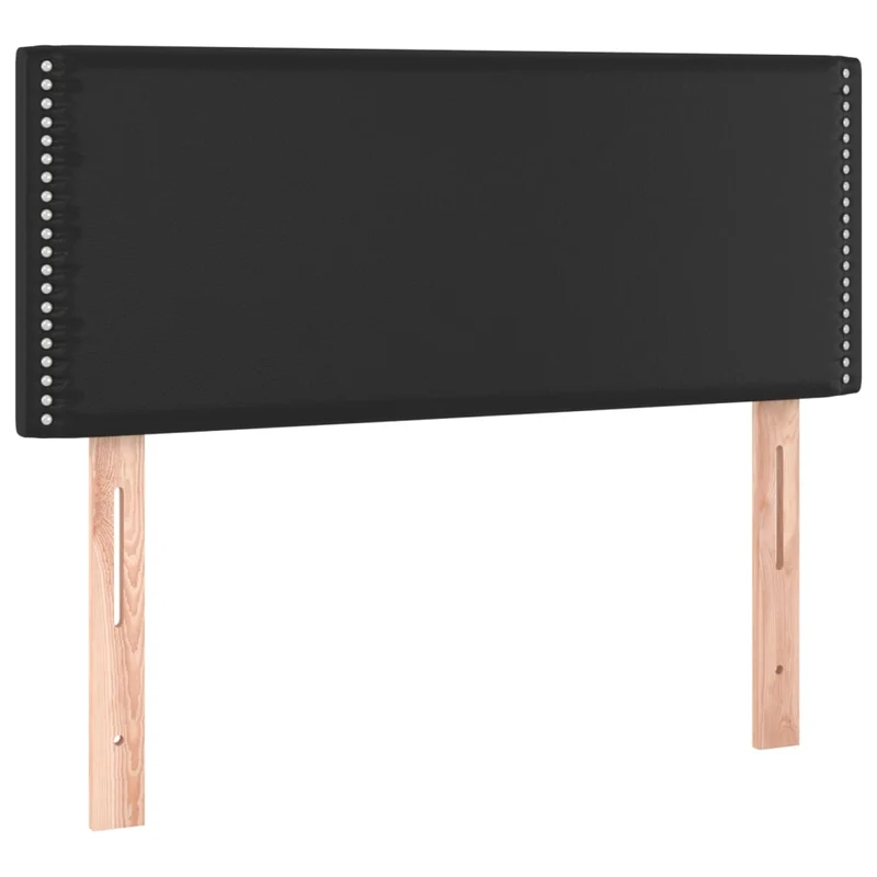 Cadre de lit LED avec sommier tête de lit matelas 100x200cm synthétique noir TDL0209303