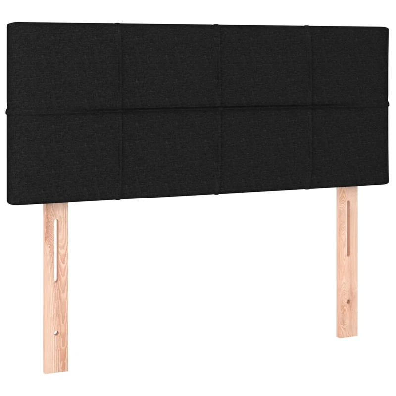 Cadre de lit LED avec sommier tête de lit matelas 120 x 200 cm tissu noir TDL0209285