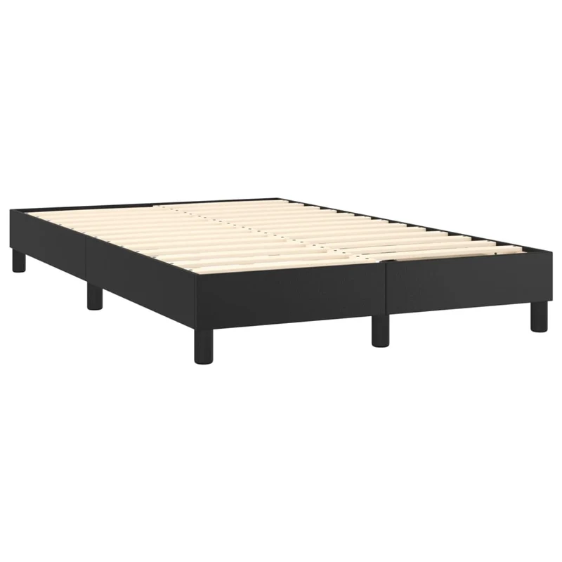 Sommier tapissier avec matelas 120x200 cm synthétique noir TDL0208738