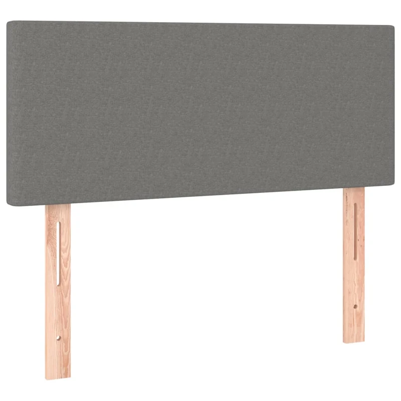 Cadre de lit LED avec sommier tête de lit matelas 90x200cm tissu gris foncé TDL0209366