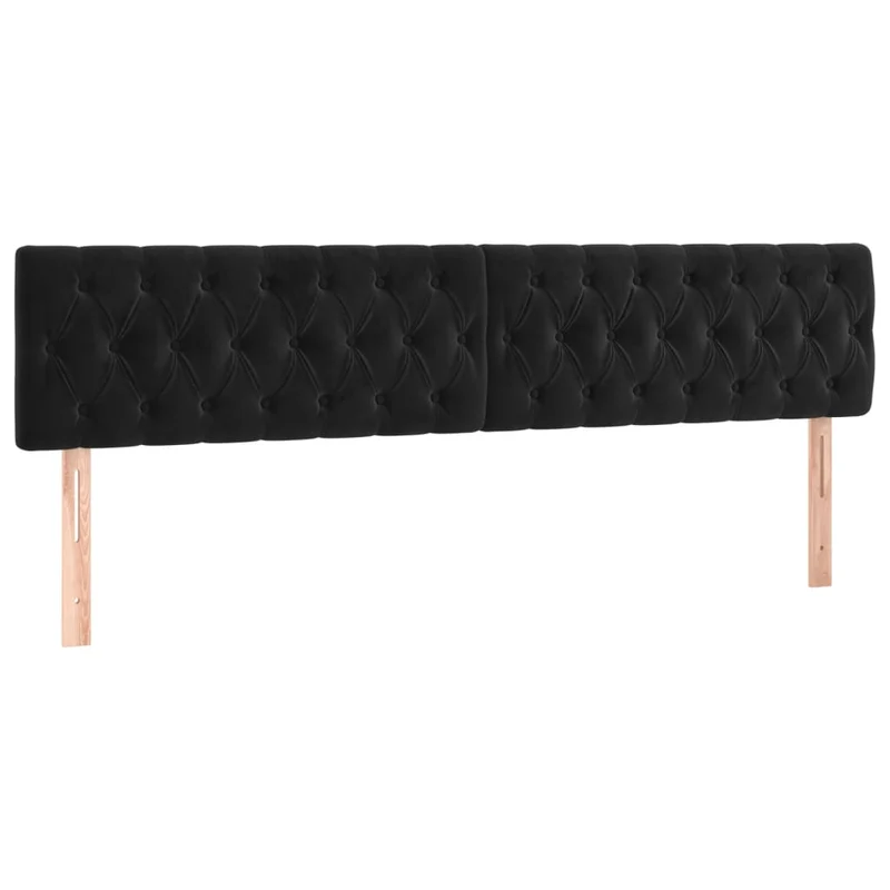 Cadre de lit LED avec sommier tête de lit matelas 200x200 cm tissu velours noir TDL0209144