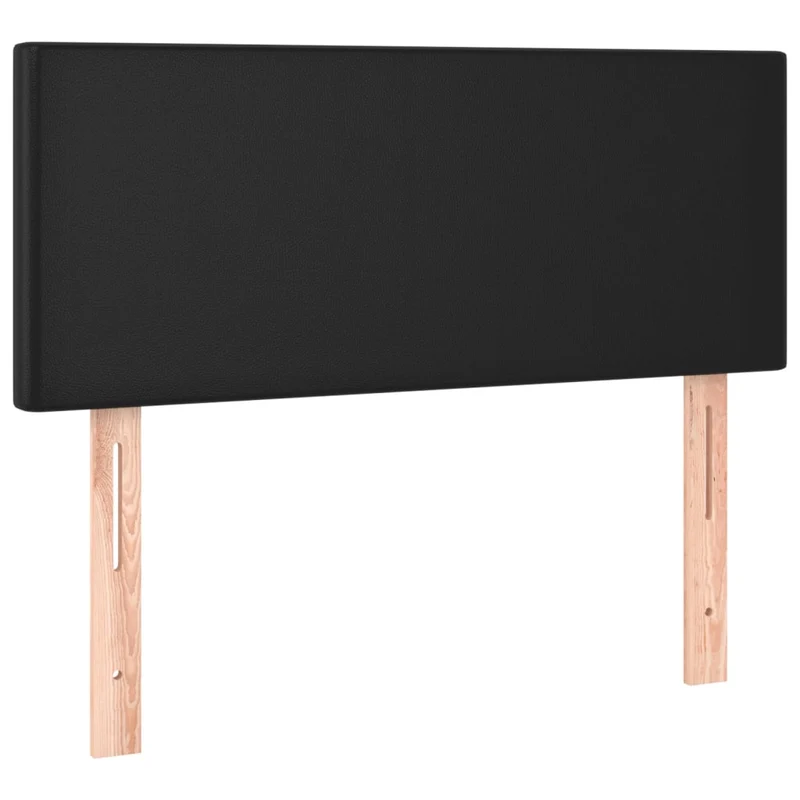 Cadre de lit LED avec sommier tête de lit matelas 100x200cm synthétique noir TDL0209309