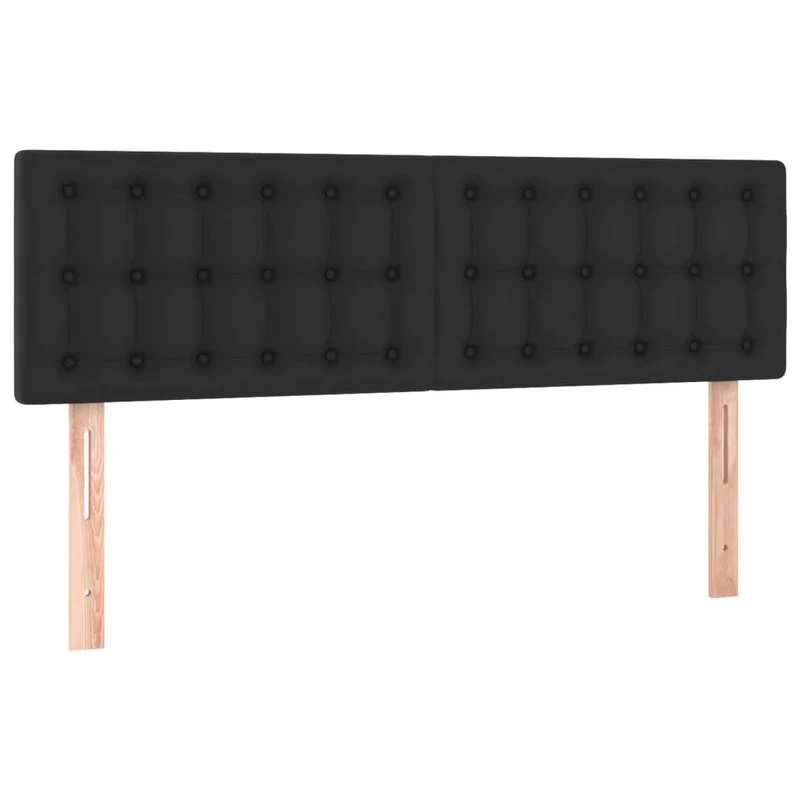Cadre de lit LED avec sommier tête de lit matelas 140x190cm synthétique noir TDL0209233