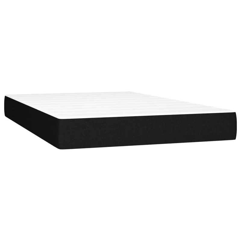 Cadre de lit LED avec sommier tête de lit matelas 120 x 200 cm tissu noir TDL0209284