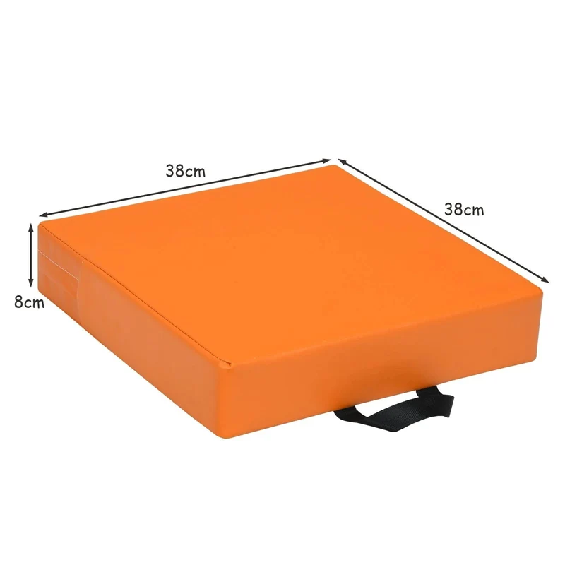 Lot de 6 coussins de chaise pour enfant avec poignées coussins d'assise carrés 38 x 38cm multicolores 20_0000753