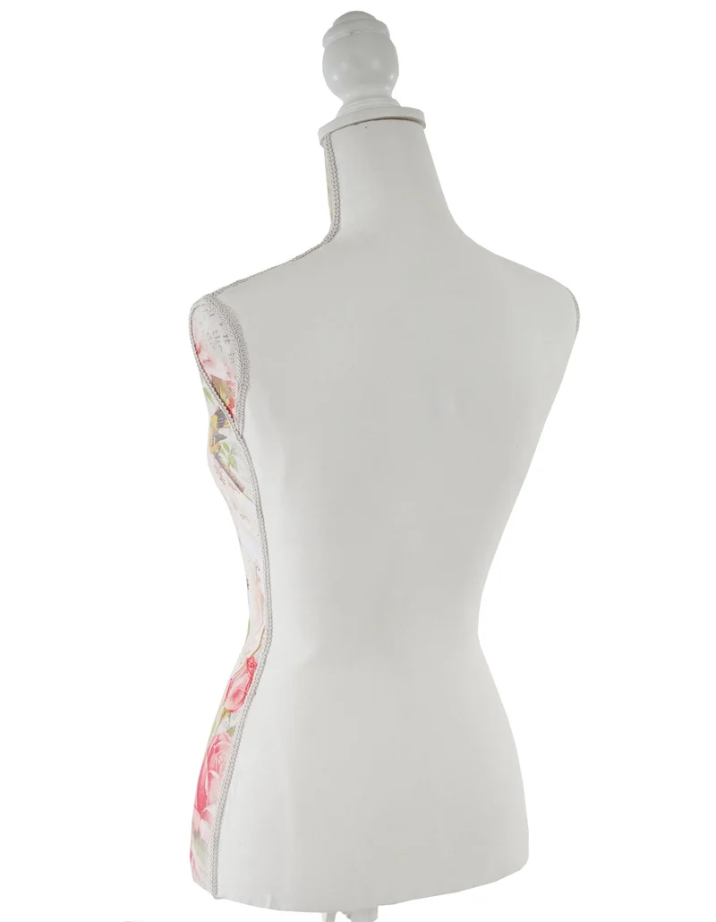 Buste de couture féminin sur pieds hauteur régable mannequin femme déco vitrine fibre de verre 04_0004286