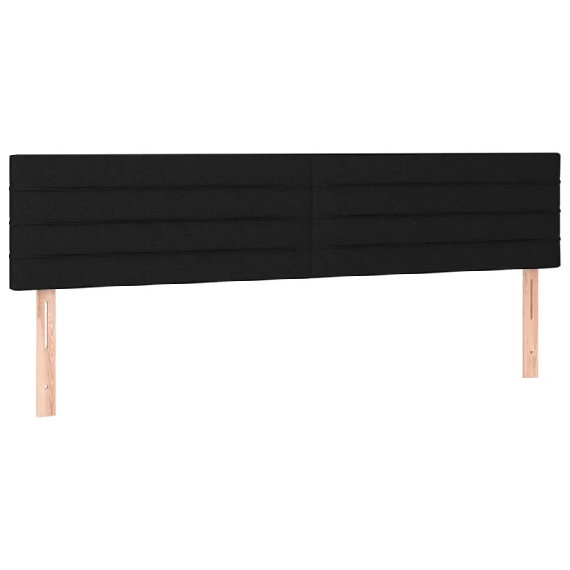 Cadre de lit LED avec sommier tête de lit matelas 200x200 cm tissu noir TDL0208137
