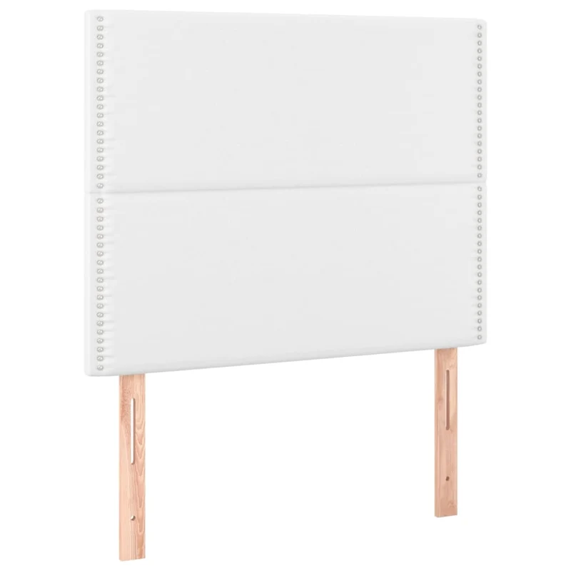 Tête de lit accessoire couchage chambre à coucher meuble 2 parties 100 x 5 x 78/88 cm synthétique blanc TDL0206592